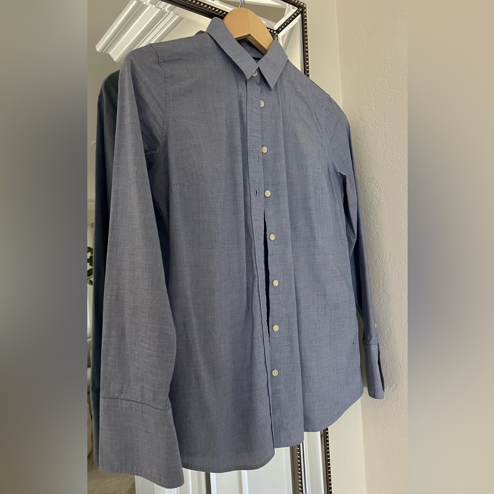 Woman’s Blue Banana Republic Button-Up Shirt